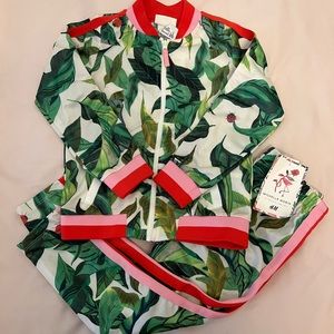 Michelle Morin x H&M collection set size 4-5 floral, plant print NWT